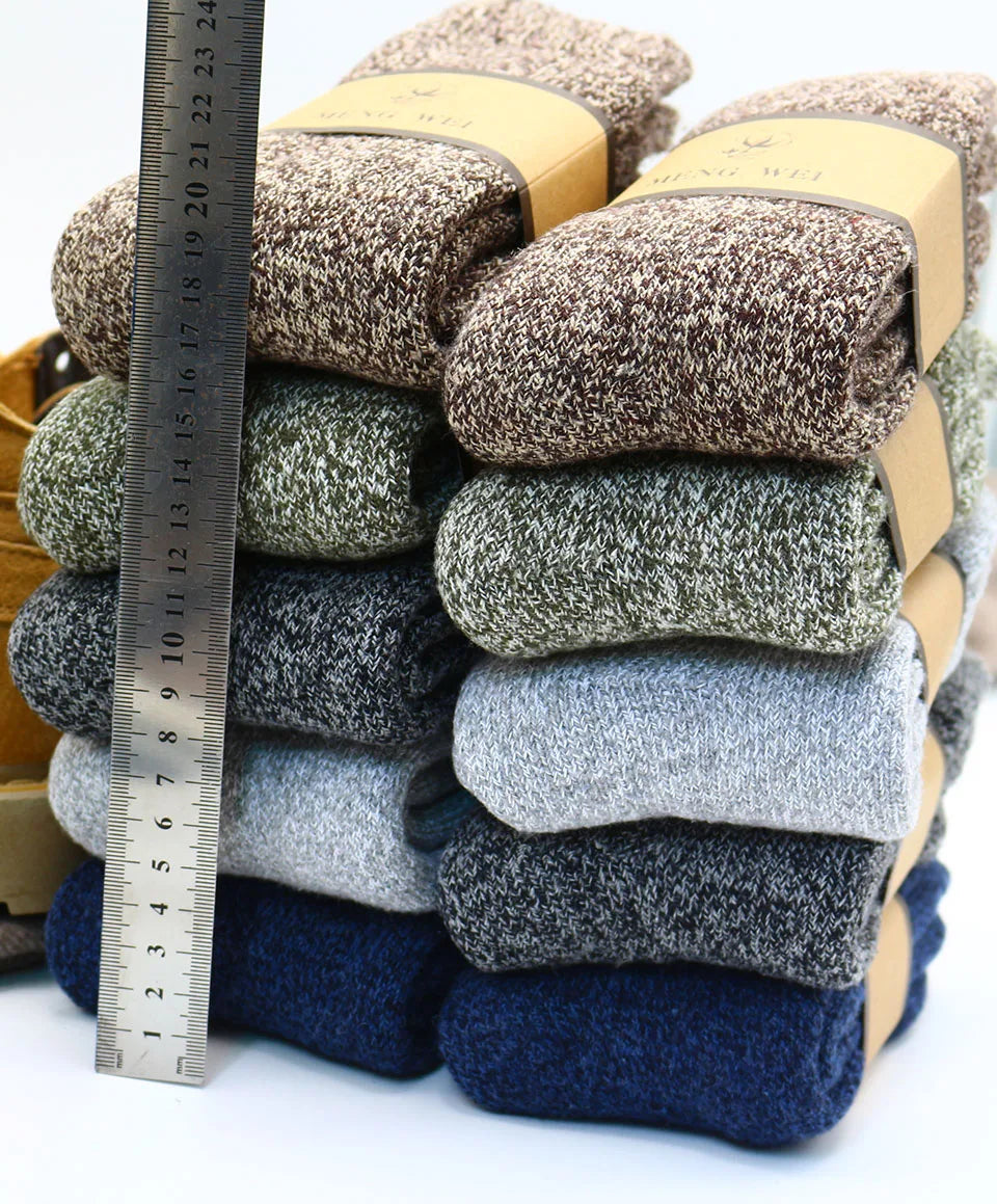 3/5 paar wintersokken van merinowol voor heren, superdik, warm en van hoge kwaliteit, Harajuku, retro, casual, antivries, kasjmiersokken voor heren