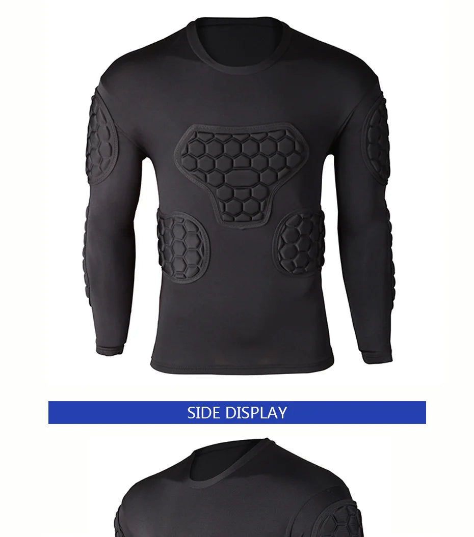 Professional goalkeeper armor uniforms football goalkeeper jerseys thicken EVA sponge elbow goalkeeper sports uniforms