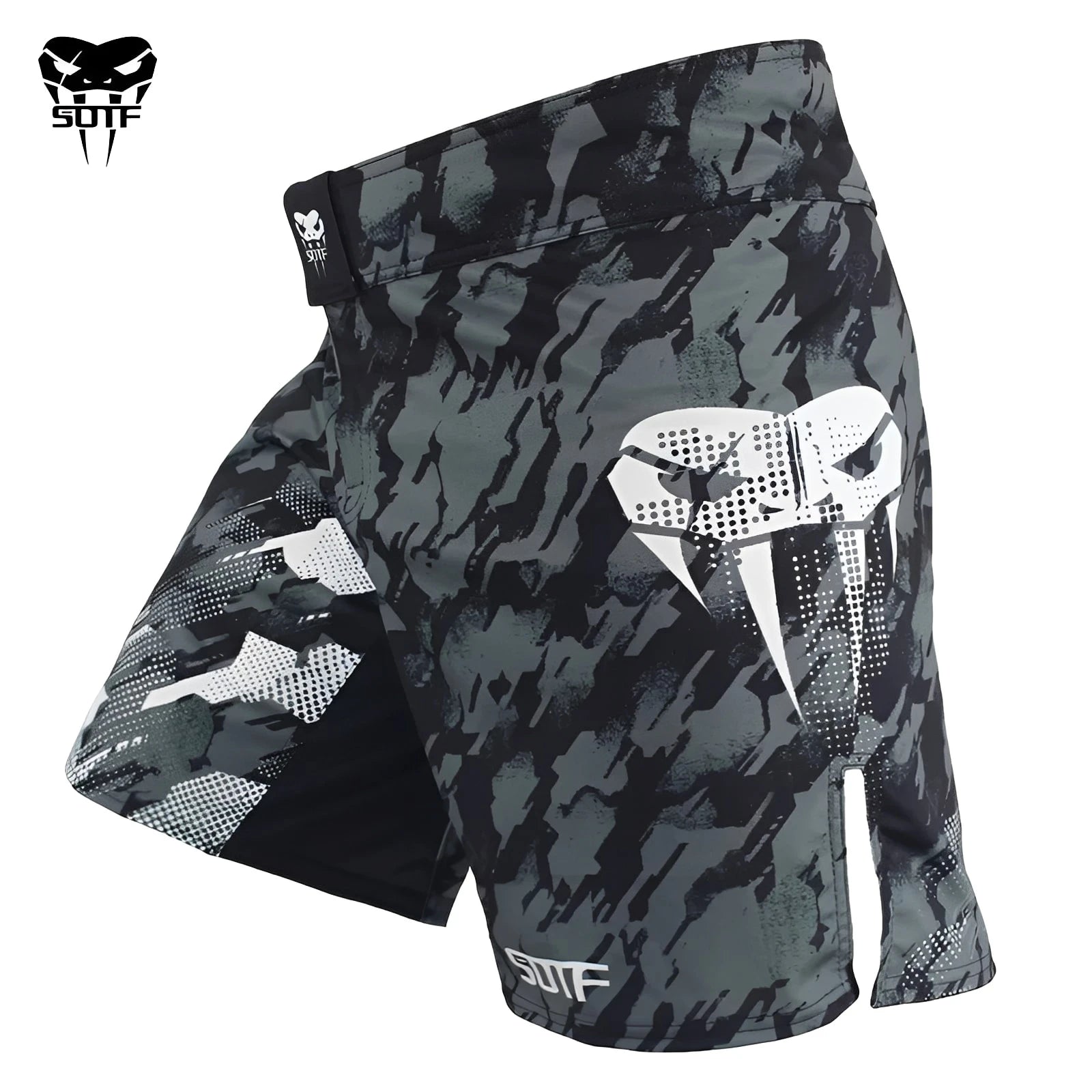 Men’s MMA Fight Shorts – Tiger Print Muay Thai, Kickboxing & Grappling Training Shorts for Boxing & Sanda