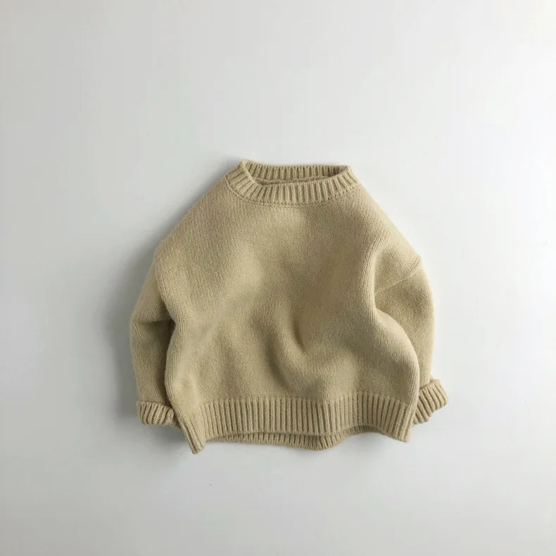 Kids Sweaters Boys Clothes Brief Girls Pullover Knitwear Warm Outfit For Children 3-6Y
