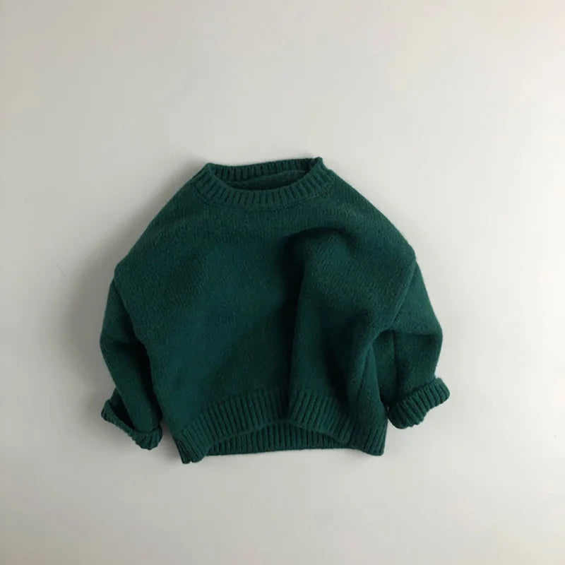Kids Sweaters Boys Clothes Brief Girls Pullover Knitwear Warm Outfit For Children 3-6Y