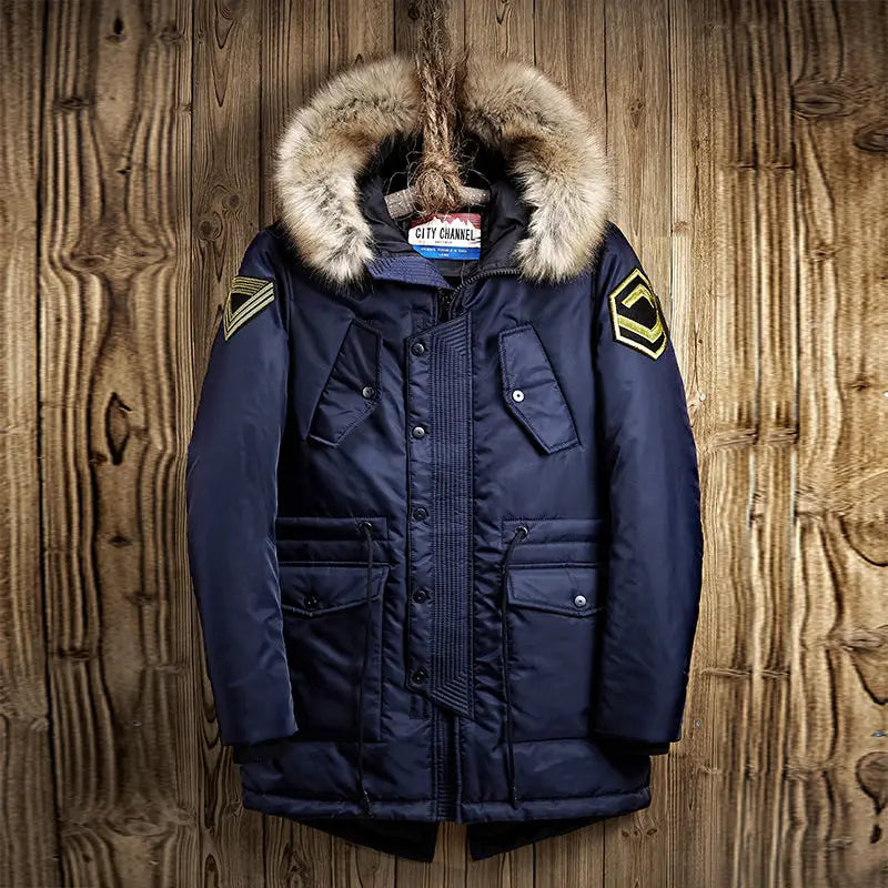Herenjassen Effen Kleur Afneembare Capuchon Dikke Jassen Parka's Heren Wintermode Rits Jassen voor Heren