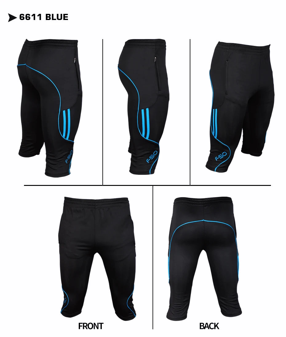 Men 3/4 Shorts New Soccer Pants Slim Sports Jogging Pants Men Training Running Trousers Football Male 3/4 Soccer Training Pants