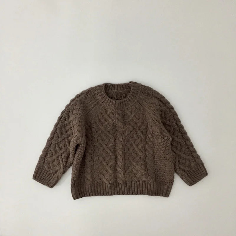 Kids Clothes Boys Sweater O Neck Classic Girls Pullover 1-7Y Unisex
