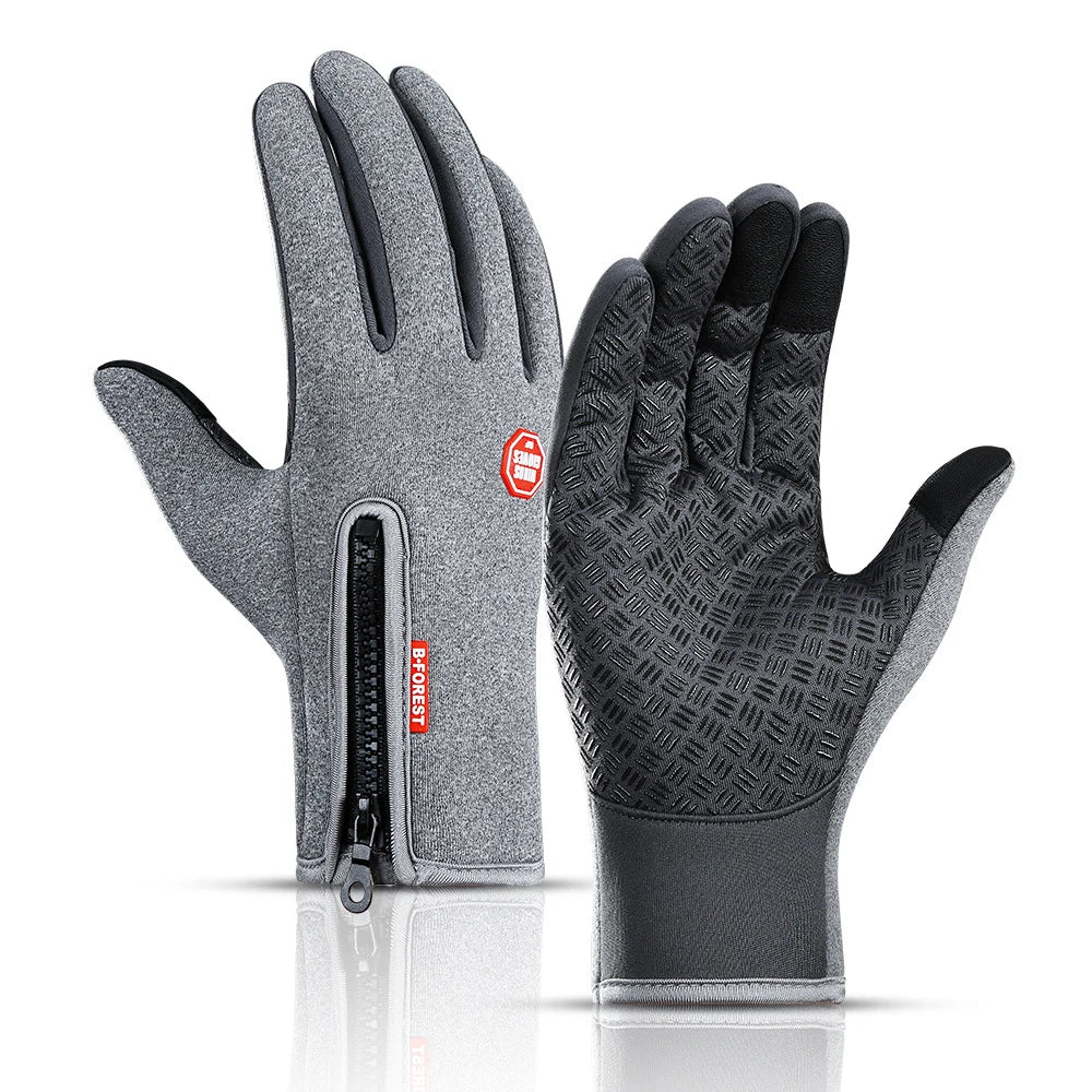Heren Dames Fietsen Winter Warme Sport Handschoenen Touchscreen Buiten Vissen Spatwaterdicht Skiën Snowboard Antislip Rits Handschoenen
