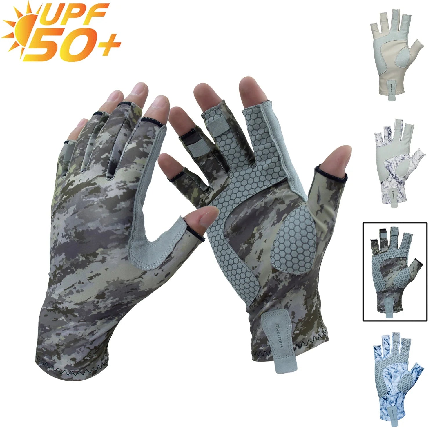 Fingerless Fishing Gloves are designed for Men and Women Fishing, Boating, Kayaking, Hiking, Running, Cycling