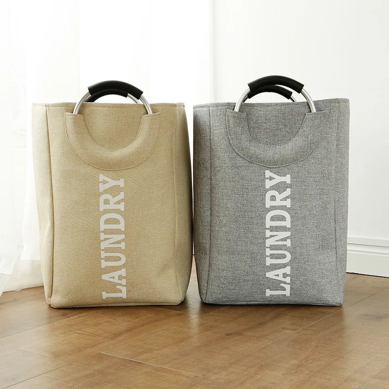 Portable Folding Laundry Basket Big Capacity Handle Waterproof Large Linen Storage Basket Kids Toys Dirty Clothing Orgnizer Bin