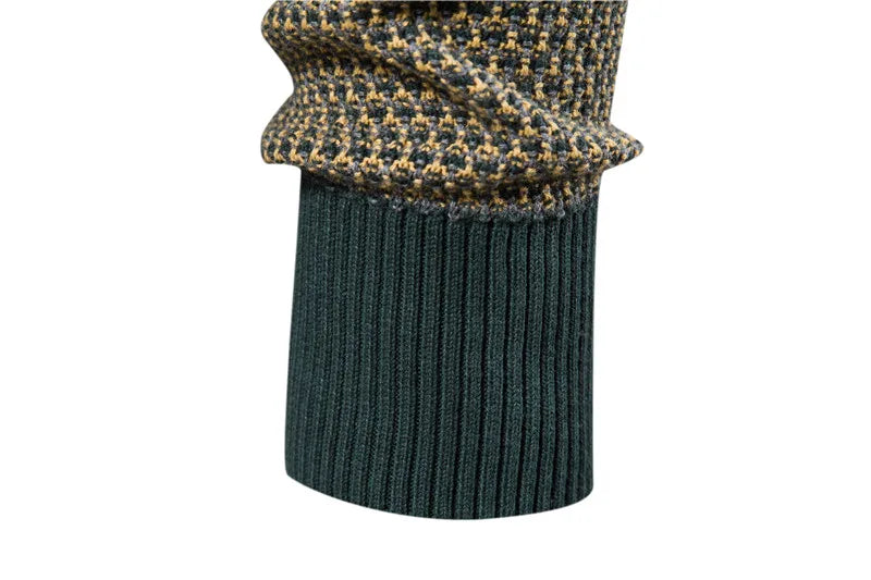 Men's Cotton Loose Pullovers Sweater Casual Warm Quality Spliced Men's Knitted Sweater Winter Sweaters for Men