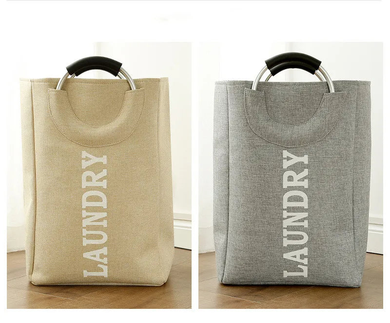 Portable Folding Laundry Basket Big Capacity Handle Waterproof Large Linen Storage Basket Kids Toys Dirty Clothing Orgnizer Bin