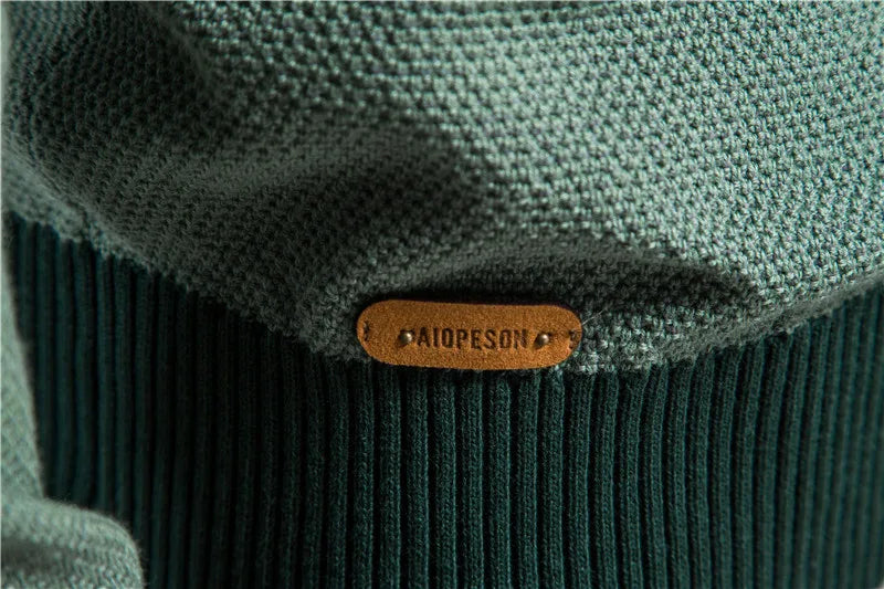 Men's Spliced Cotton Sweater Casual O-neck High Quality Pullover Knitted Sweaters Male New Winter Brand