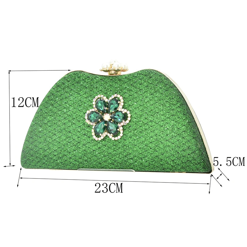 African Shoes and Bags Matching Set Decorated with Rhinestone Nigerian Shoes and Matching Bag