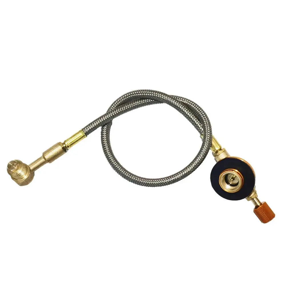 Outdoor Gas Stove Pipe Valve Stainless Steel Braided Hose Stove Burner Adapter Valve Connector For Camping Stove Accessories