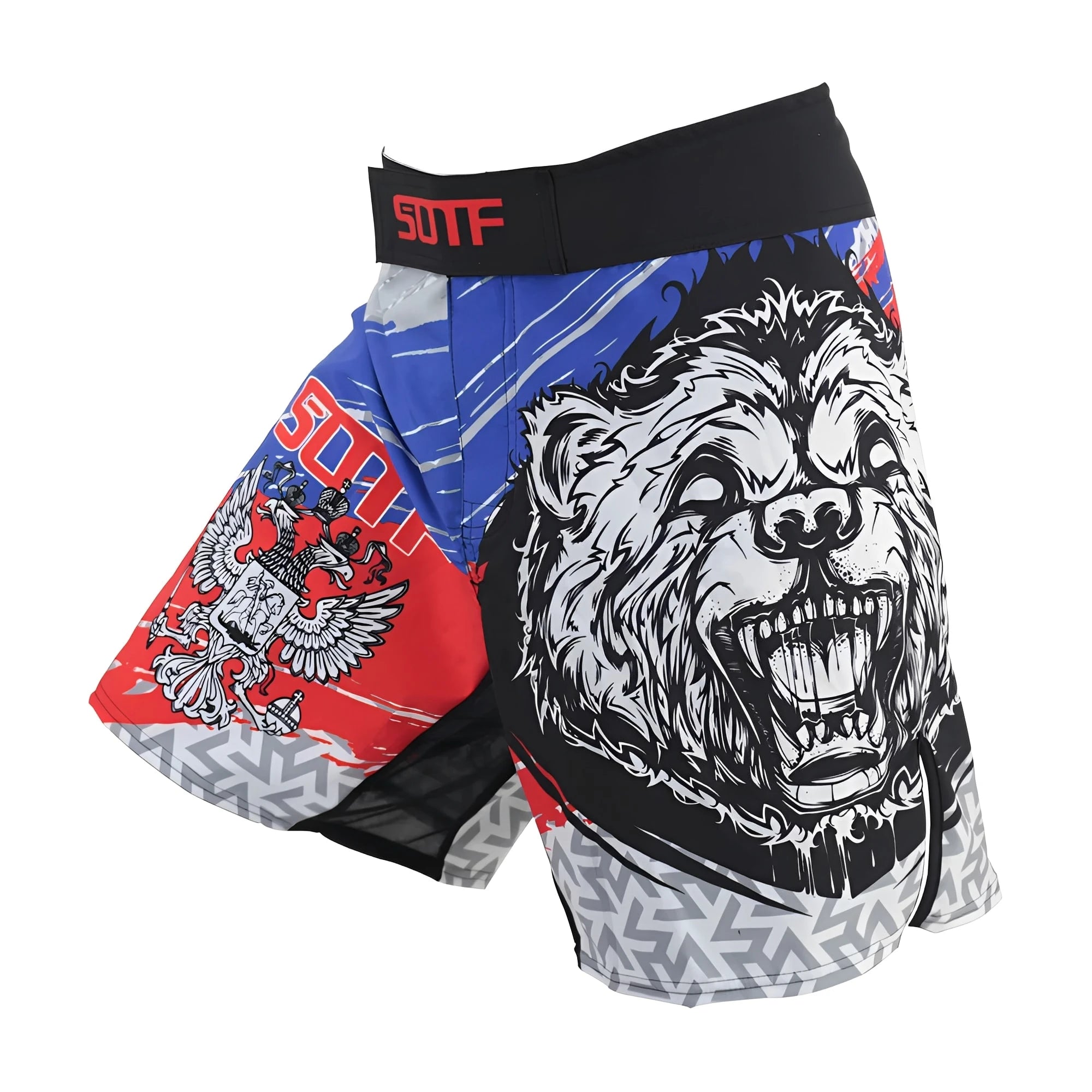 Men’s MMA Fight Shorts – Tiger Print Muay Thai, Kickboxing & Grappling Training Shorts for Boxing & Sanda