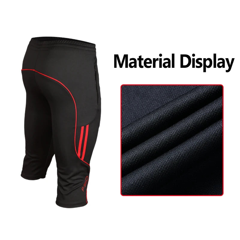 Men 3/4 Shorts New Soccer Pants Slim Sports Jogging Pants Men Training Running Trousers Football Male 3/4 Soccer Training Pants