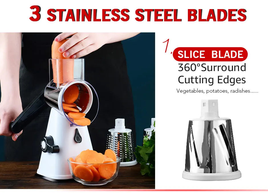 Manual Vegetable Cutter Slicer Kitchen Accessories Multifunctional Round Rotate Mandoline Slicer Potato Cheese Kitchen Gadgets