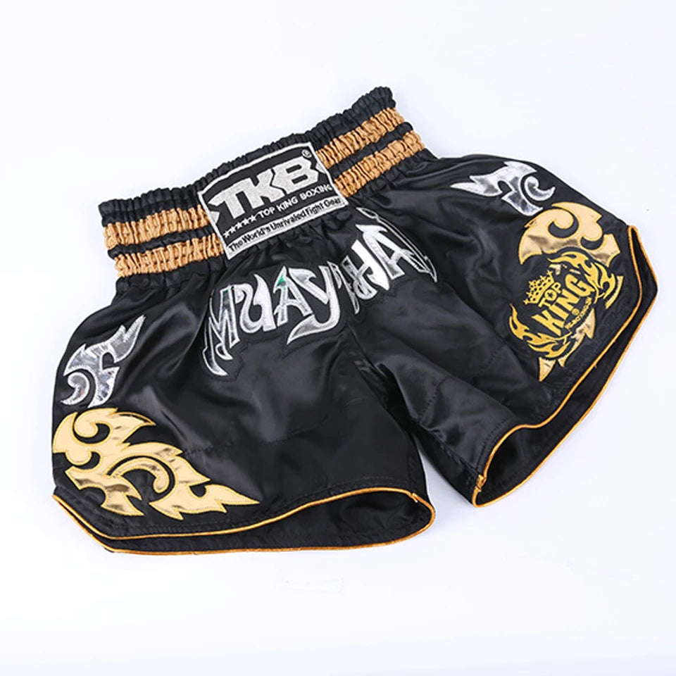 Men’s MMA Fight Shorts – Tiger Print Muay Thai, Kickboxing & Grappling Training Shorts for Boxing & Sanda