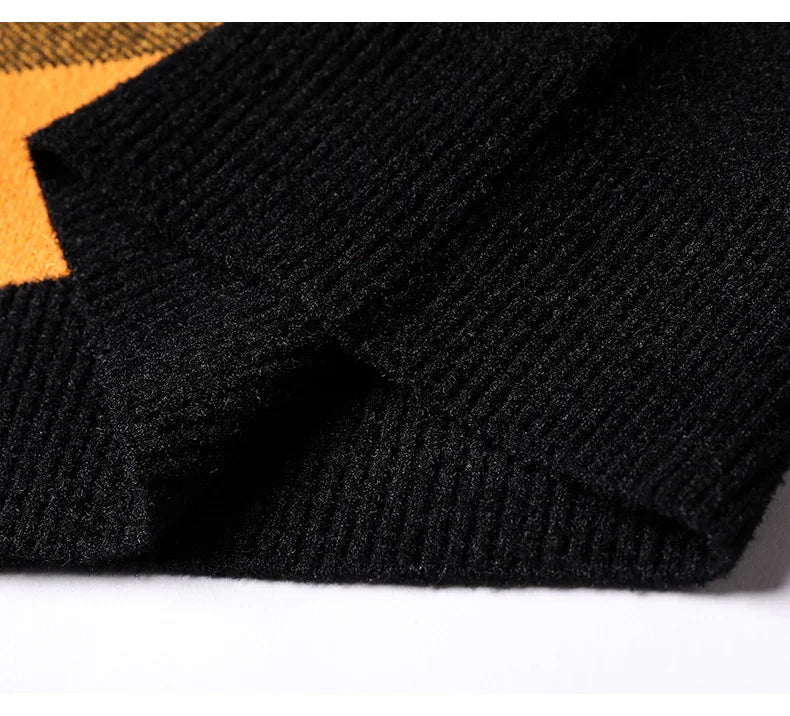Men's Top Grade Fashion Designer Brand, Luxury Street Wear Knitted Pullover, Lettered Sweater, Autumn and Winter Male Casual Jumper