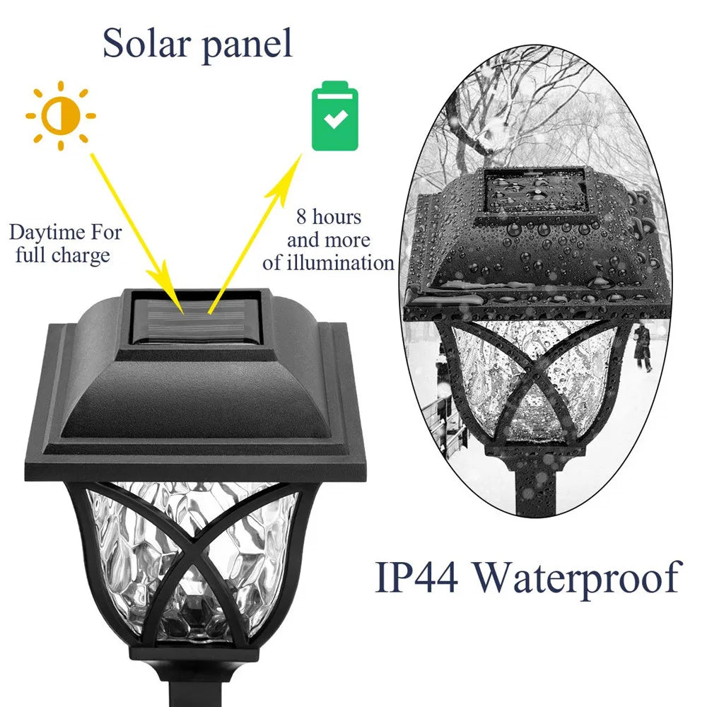 2 stuks Solar Led-verlichting voor buiten, waterdicht, plug-in in de grond, gazonlampen, padverlichting, tuin, patio, tuindecoratie