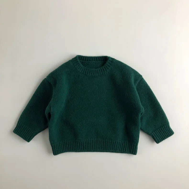 Kids Sweaters Boys Clothes Brief Girls Pullover Knitwear Warm Outfit For Children 3-6Y
