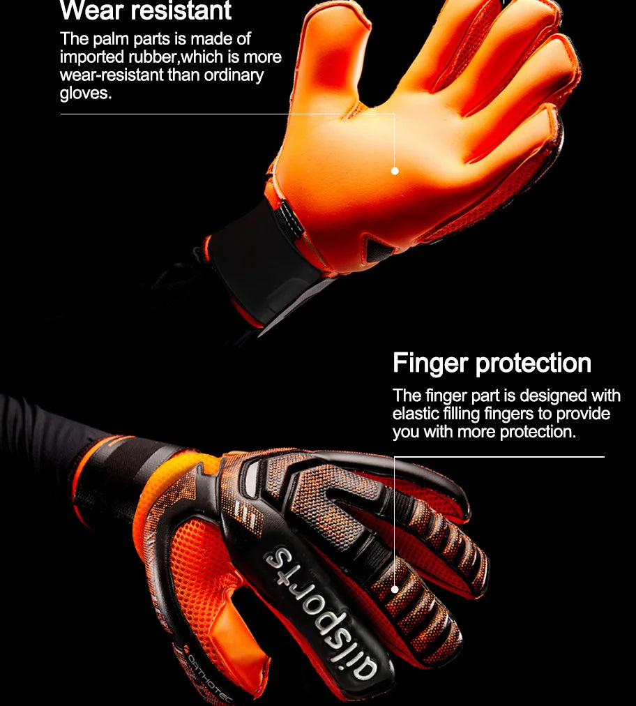 Shinestone Professional Goalkeeper Gloves Finger Protection Latex Non-slip Soccer Goalie Gloves Football Goalkeeper Gloves