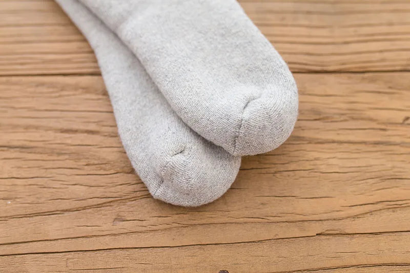 2 Pairs Women's Winter Thick Warm Casual Wool Socks For Girls Pure Colour Cashmere Socks