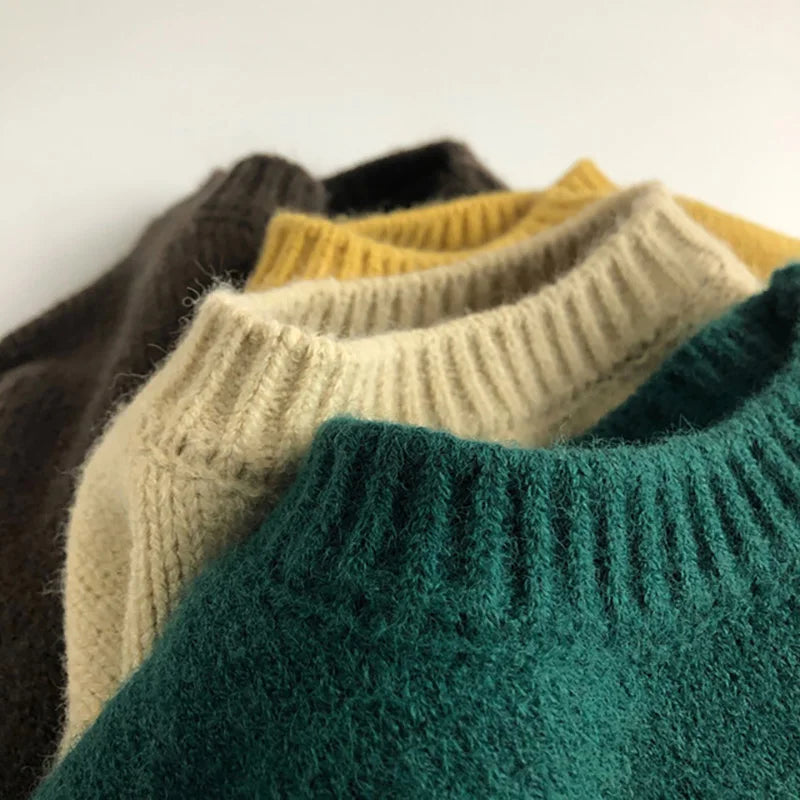 Kids Sweaters Boys Clothes Brief Girls Pullover Knitwear Warm Outfit For Children 3-6Y