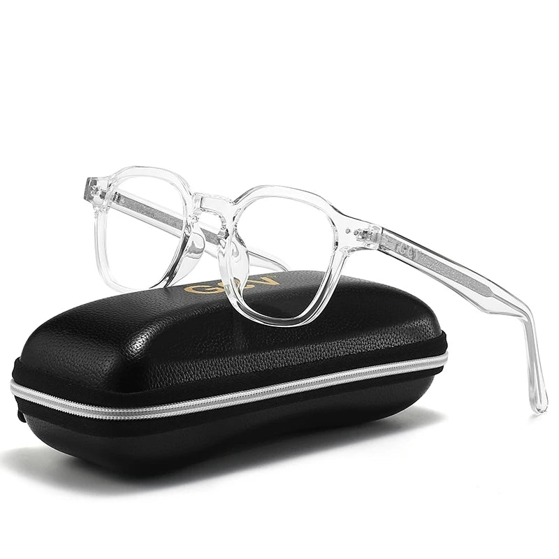 Unisex Acetate Blue Light Blocking Glasses round Transparent Eyeglass Frame Computer Goggles for Men Women Blue Blocking Glasses 2022
