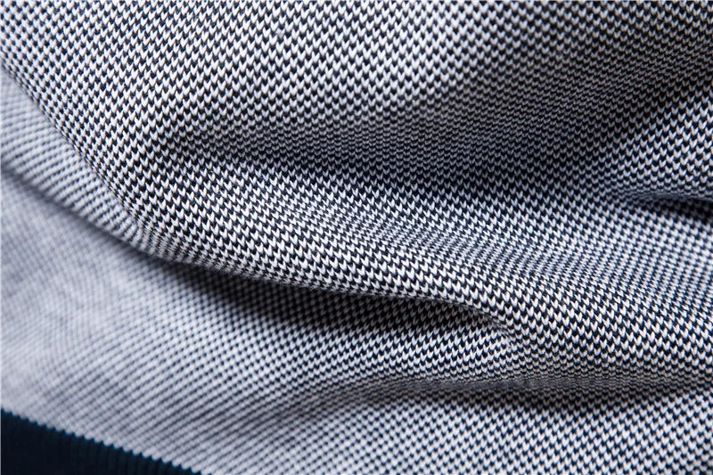 Men's Spliced Cardigan Streetwear Casual High Quality Cotton Sweater Winter Fashion Brand Cardigans for Men