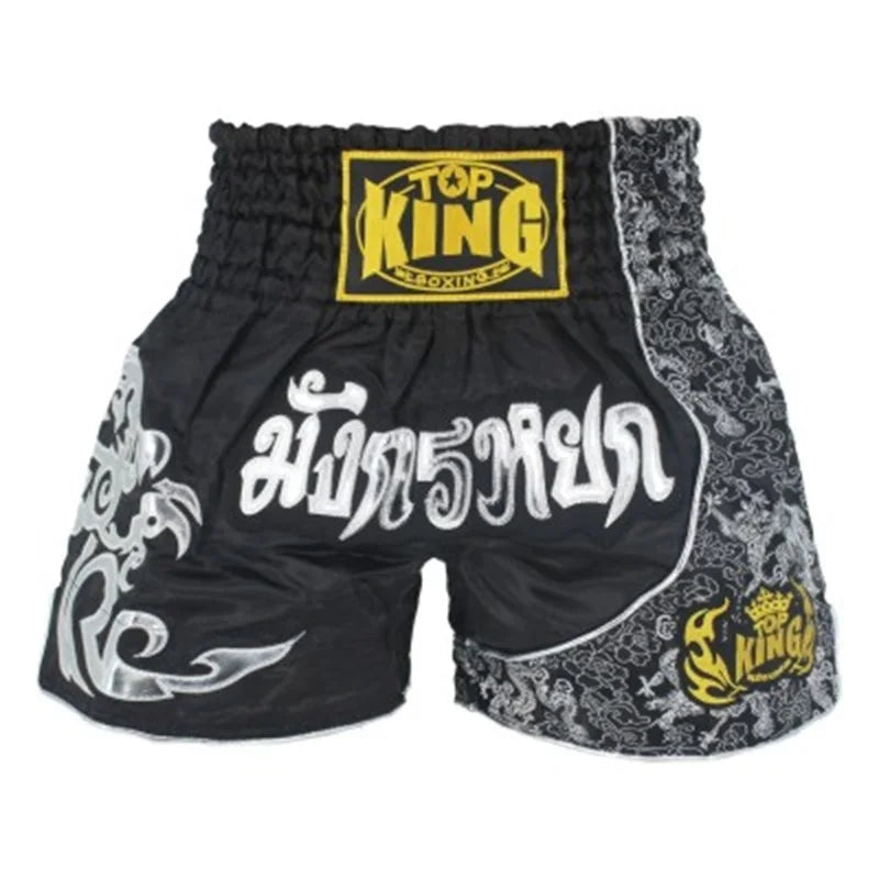 Men’s MMA Fight Shorts – Tiger Print Muay Thai, Kickboxing & Grappling Training Shorts for Boxing & Sanda