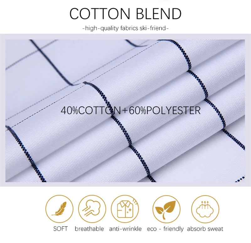 Zomer heren overhemden korte mouwen geruit overhemd slim casual knoopjes overhemden heren grote maten M-5XL anti-rimpel zacht