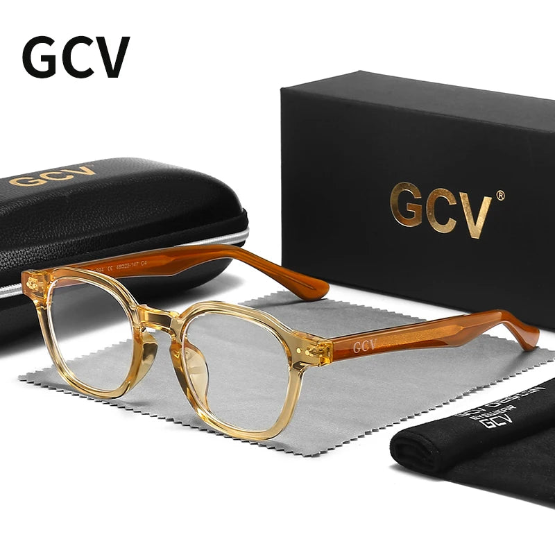 Unisex Acetate Blue Light Blocking Glasses round Transparent Eyeglass Frame Computer Goggles for Men Women Blue Blocking Glasses 2022