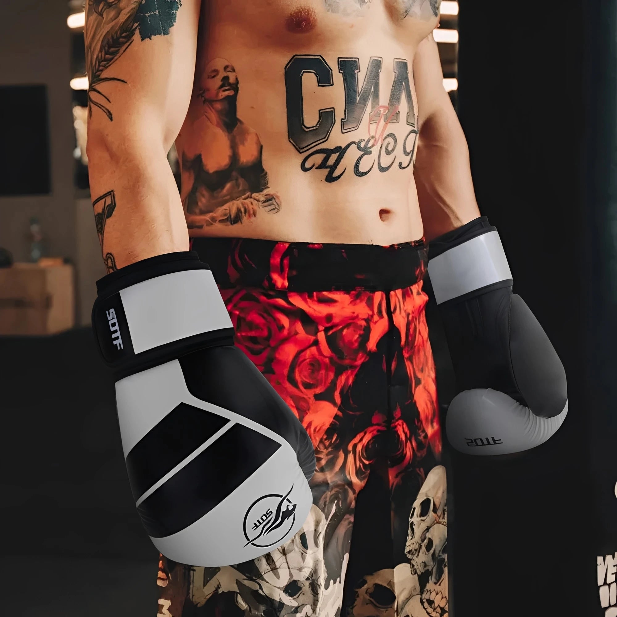 Men’s MMA Fight Shorts – Tiger Print Muay Thai, Kickboxing & Grappling Training Shorts for Boxing & Sanda
