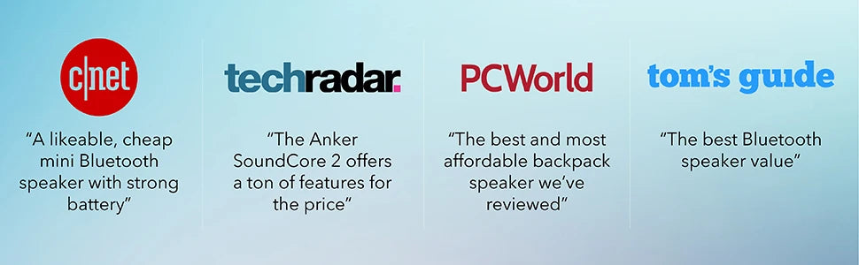 Anker Soundcore 2 draagbare draadloze Bluetooth-luidspreker, betere bas, 24 uur afspeeltijd, 20 meter Bluetooth-bereik, IPX7-waterbestendigheid