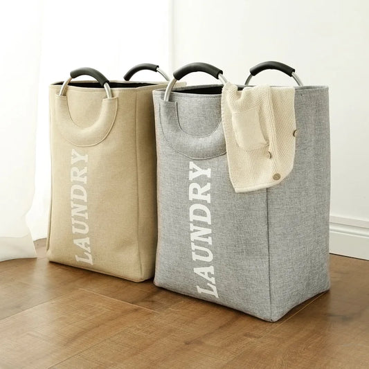 Portable Folding Laundry Basket Big Capacity Handle Waterproof Large Linen Storage Basket Kids Toys Dirty Clothing Orgnizer Bin