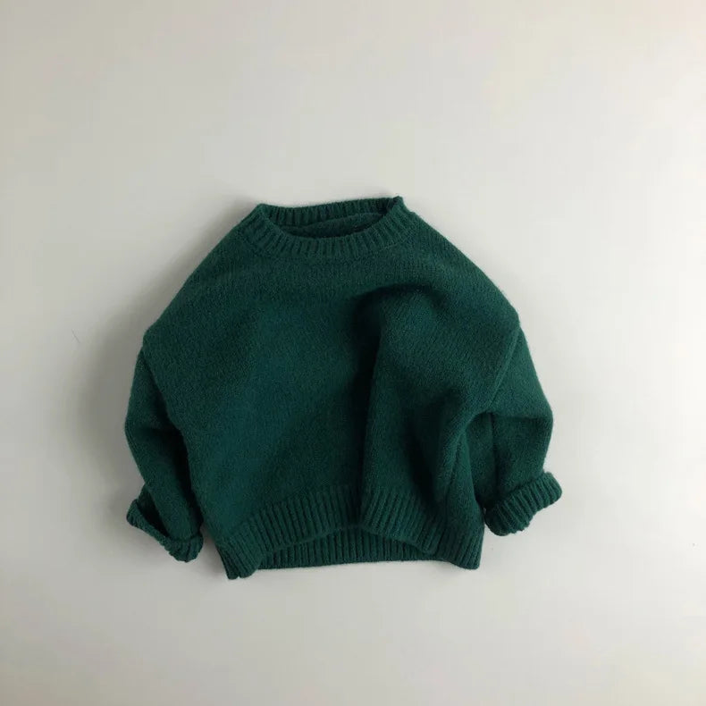 Kids Sweaters Boys Clothes Brief Girls Pullover Knitwear Warm Outfit For Children 3-6Y