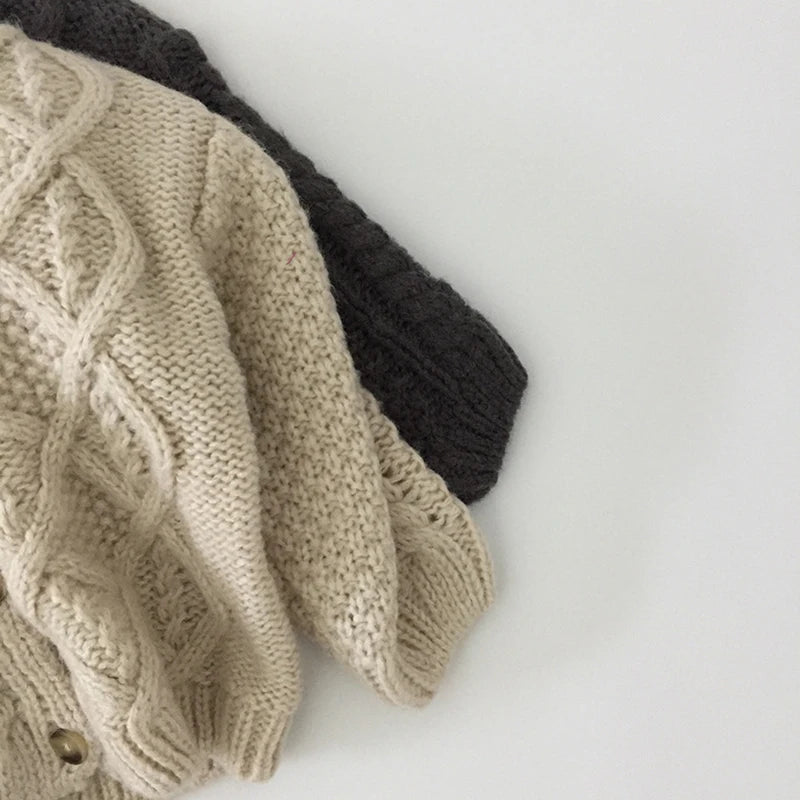 Kids Clothes Single Breast Girls Sweater Brief Style Boys Cardigans Knitted Sweater For Children 1-7Y Unisex