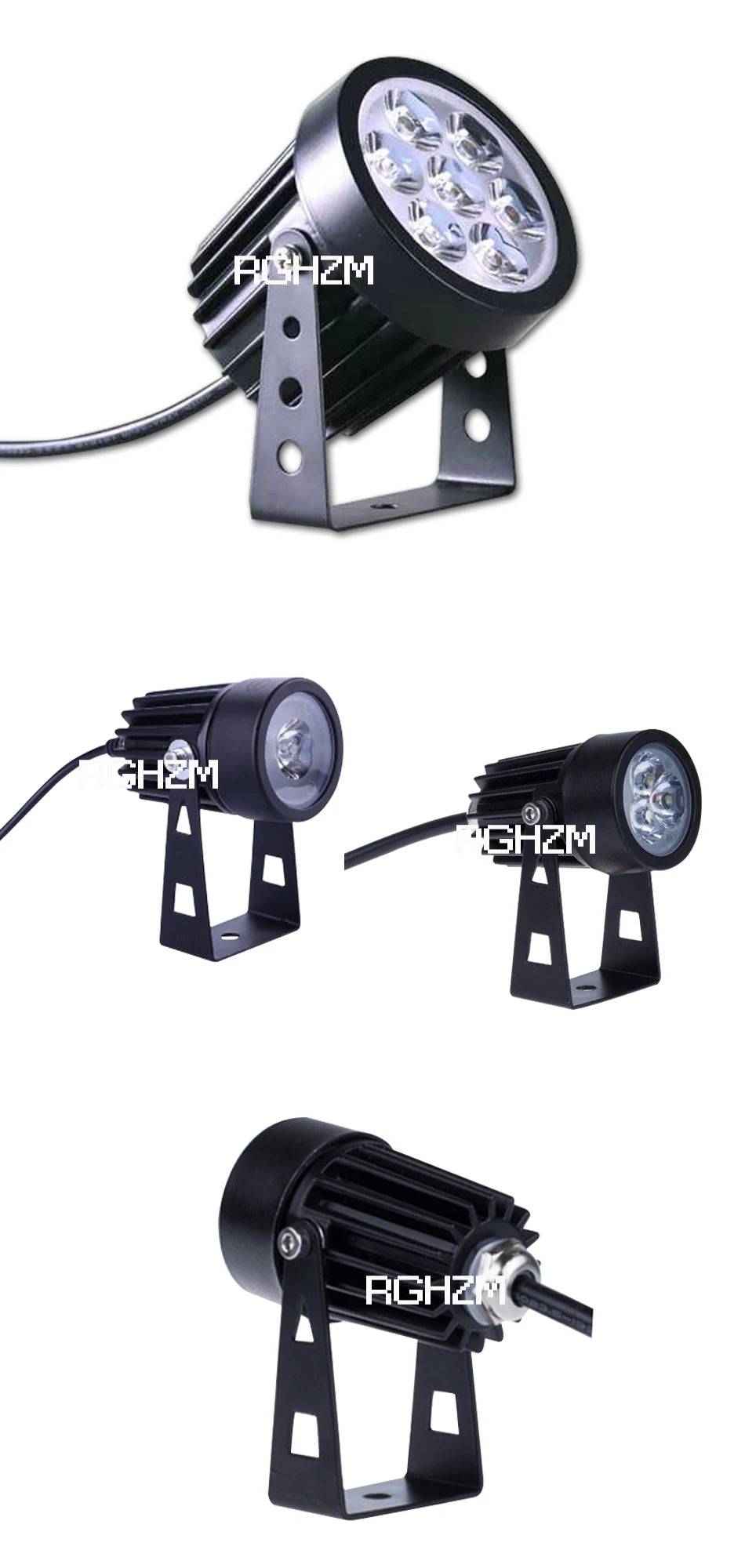 LED Garden Lights 1W 3W 7W Lawn Lamp Waterproof IP65 DC12V 24V Garden Decoration Path Street Spotlights Outdoor Lighting AC220V