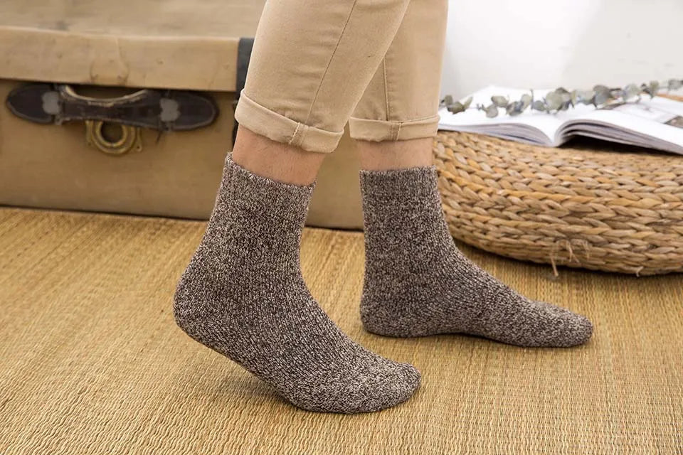 3/5 paar wintersokken van merinowol voor heren, superdik, warm en van hoge kwaliteit, Harajuku, retro, casual, antivries, kasjmiersokken voor heren
