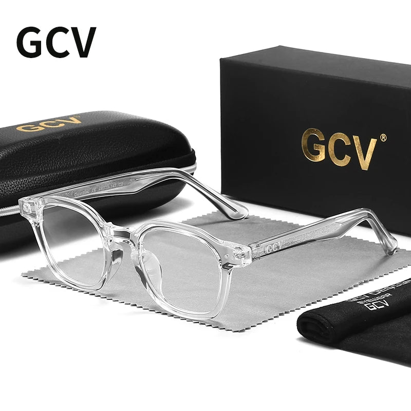 Unisex Acetate Blue Light Blocking Glasses round Transparent Eyeglass Frame Computer Goggles for Men Women Blue Blocking Glasses 2022