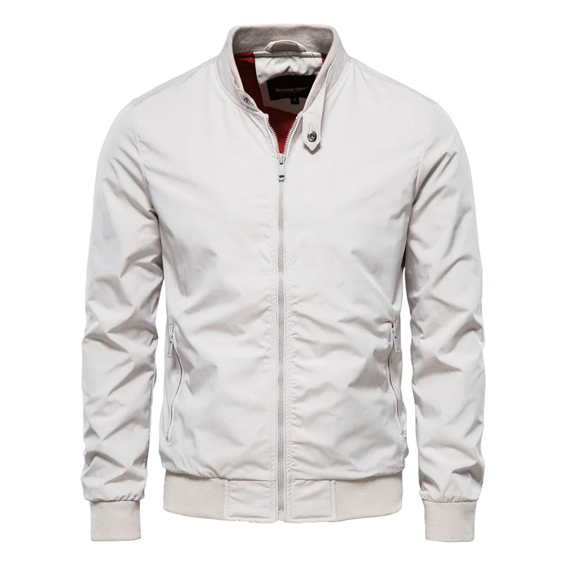 Solid Colour Baseball Jacket Men's Casual Stand Collar Bomber Men's Jackets Autumn High Quality Slim Fit Jackets for Men