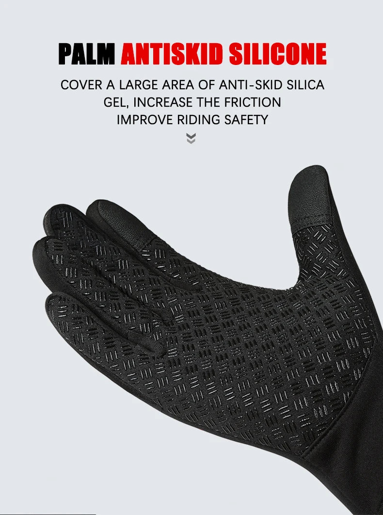Heren Dames Fietsen Winter Warme Sport Handschoenen Touchscreen Buiten Vissen Spatwaterdicht Skiën Snowboard Antislip Rits Handschoenen
