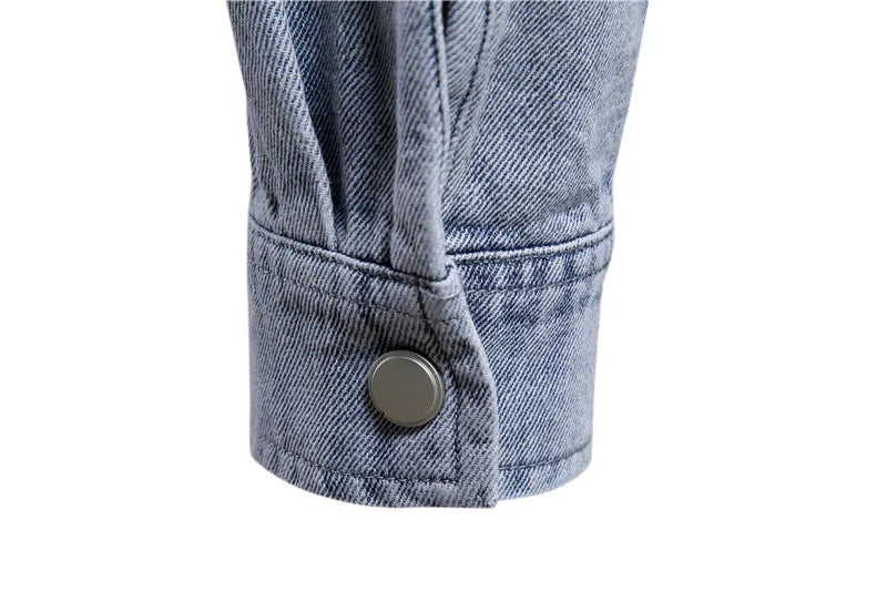 Men's 100% Cotton Denim Shirts Solid Colour Double Pocket Casual Long Sleeve Shirts Autumn Thickened Shirts For Men