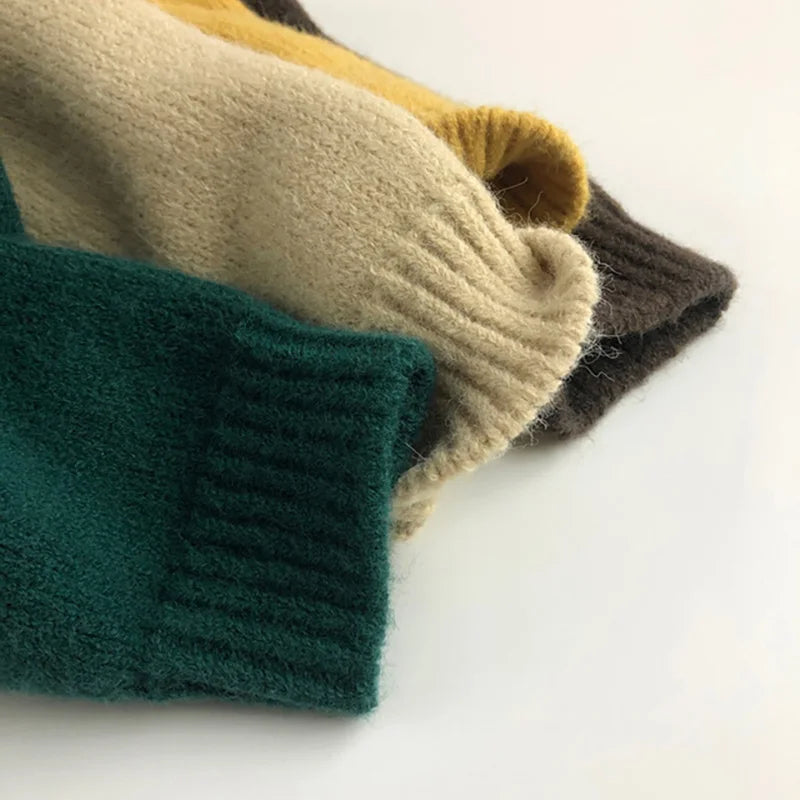 Kids Sweaters Boys Clothes Brief Girls Pullover Knitwear Warm Outfit For Children 3-6Y