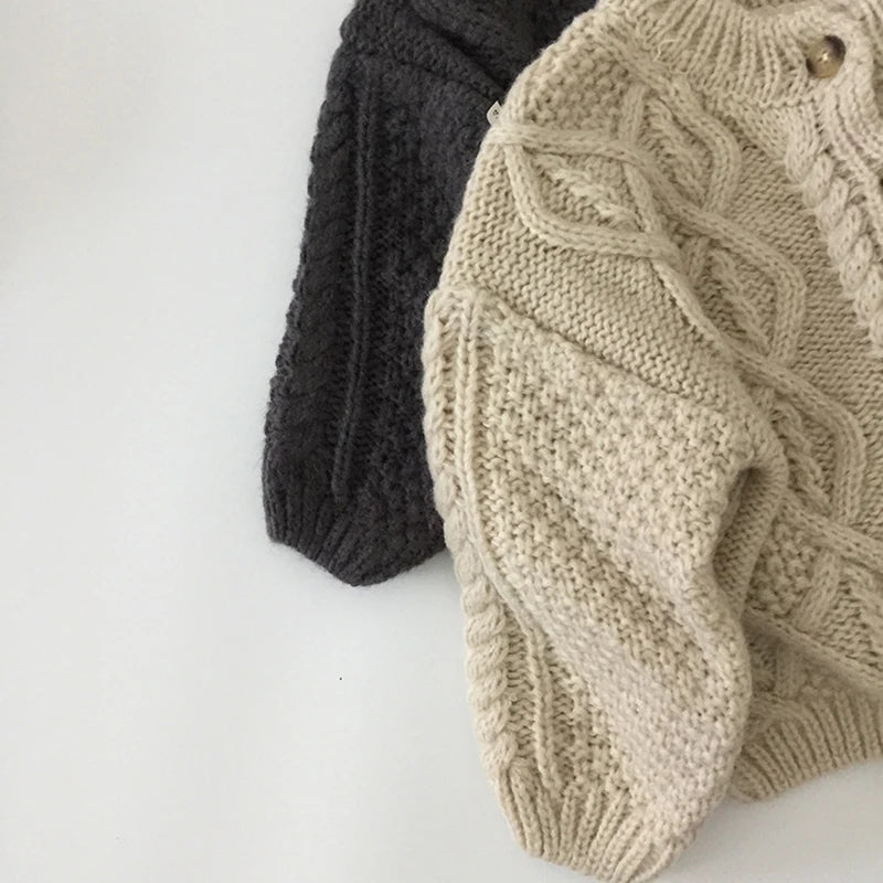 Kids Clothes Single Breast Girls Sweater Brief Style Boys Cardigans Knitted Sweater For Children 1-7Y Unisex