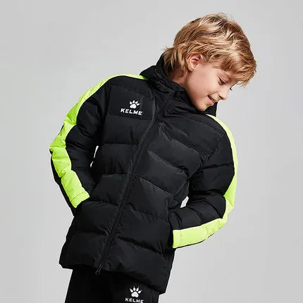 Kids Cotton Clothing Winter Long Jacket Sports Hooded Outwear Baby Children Windproof  Warm Outdoor Cotton Coat 3883405