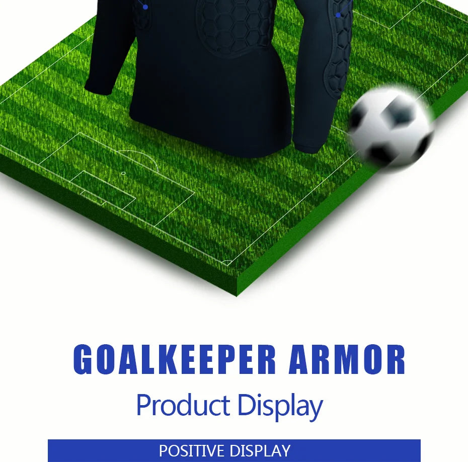 Professional goalkeeper armor uniforms football goalkeeper jerseys thicken EVA sponge elbow goalkeeper sports uniforms