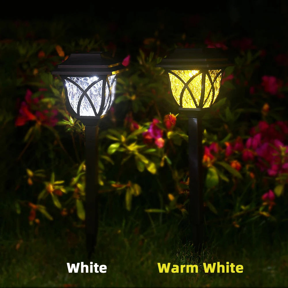 2 stuks Solar Led-verlichting voor buiten, waterdicht, plug-in in de grond, gazonlampen, padverlichting, tuin, patio, tuindecoratie
