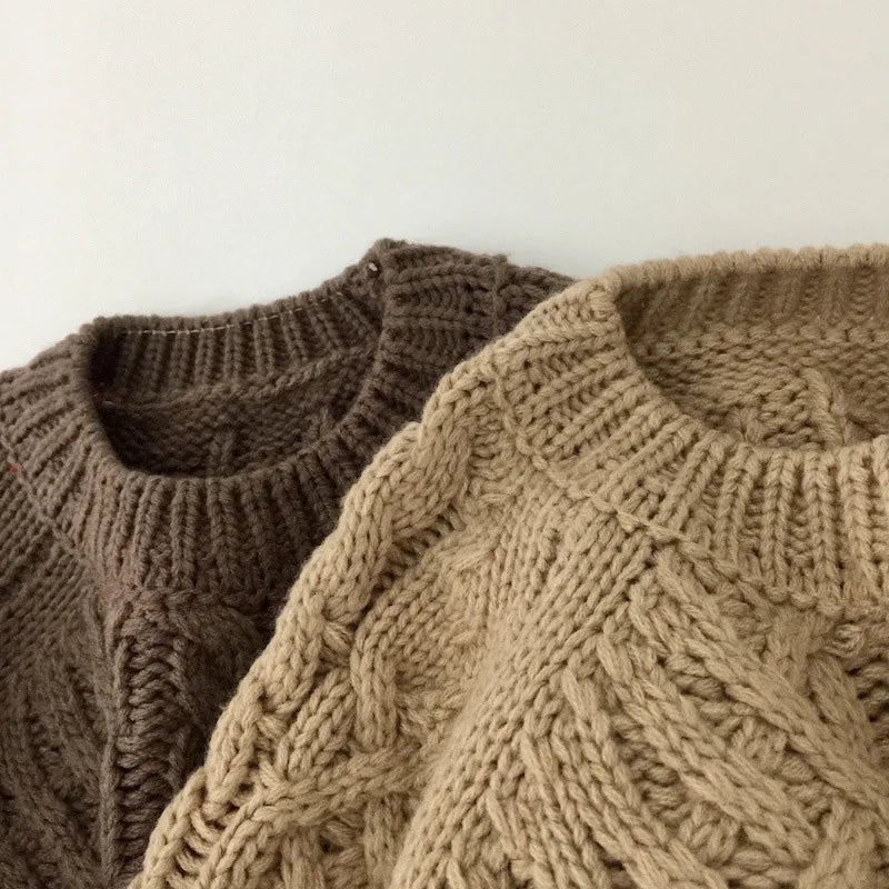 Kids Clothes Boys Sweater O Neck Classic Girls Pullover 1-7Y Unisex