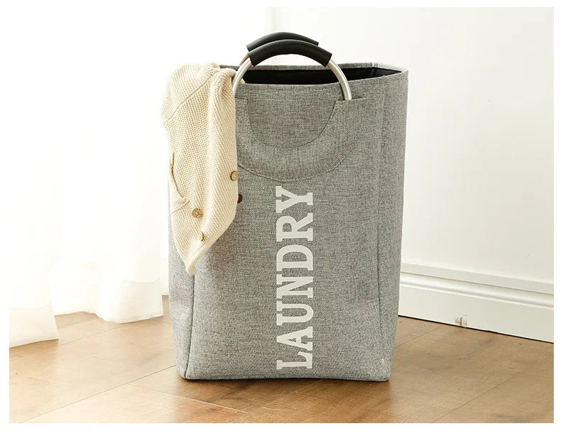 Portable Folding Laundry Basket Big Capacity Handle Waterproof Large Linen Storage Basket Kids Toys Dirty Clothing Orgnizer Bin