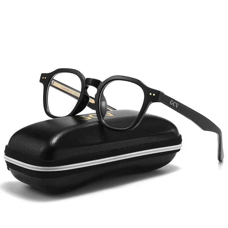 Unisex Acetate Blue Light Blocking Glasses round Transparent Eyeglass Frame Computer Goggles for Men Women Blue Blocking Glasses 2022